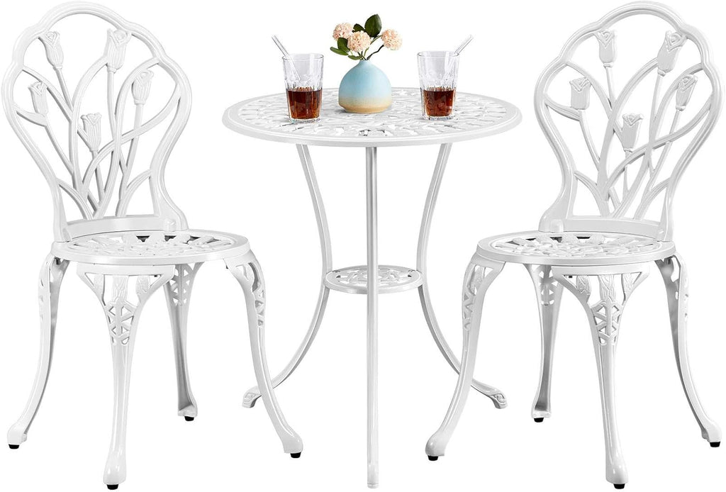 3 Piece Cast Aluminum Patio Bistro Set U55677