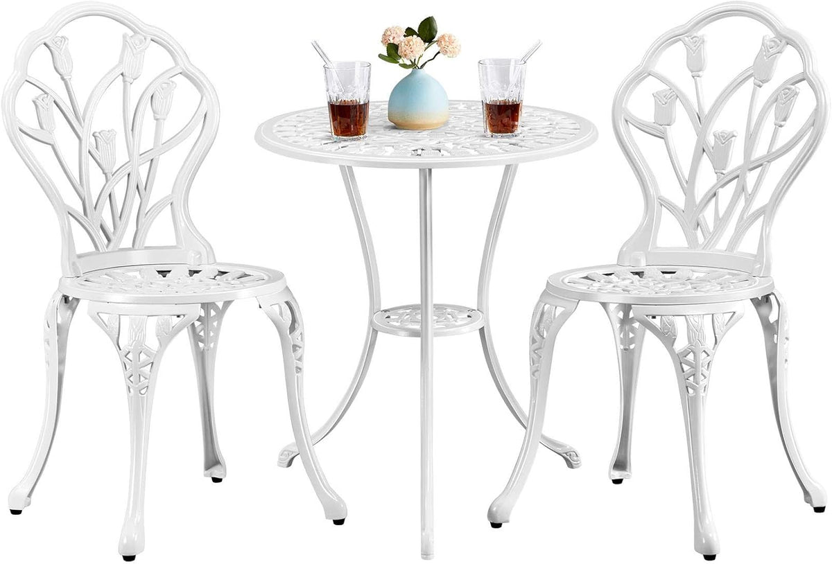3 Piece Cast Aluminum Patio Bistro Set U55677