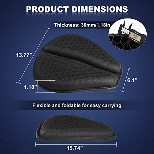Foldable Large 3D-Honeycomb Breathable Motorcycle Gel Seat Cushion X79959
