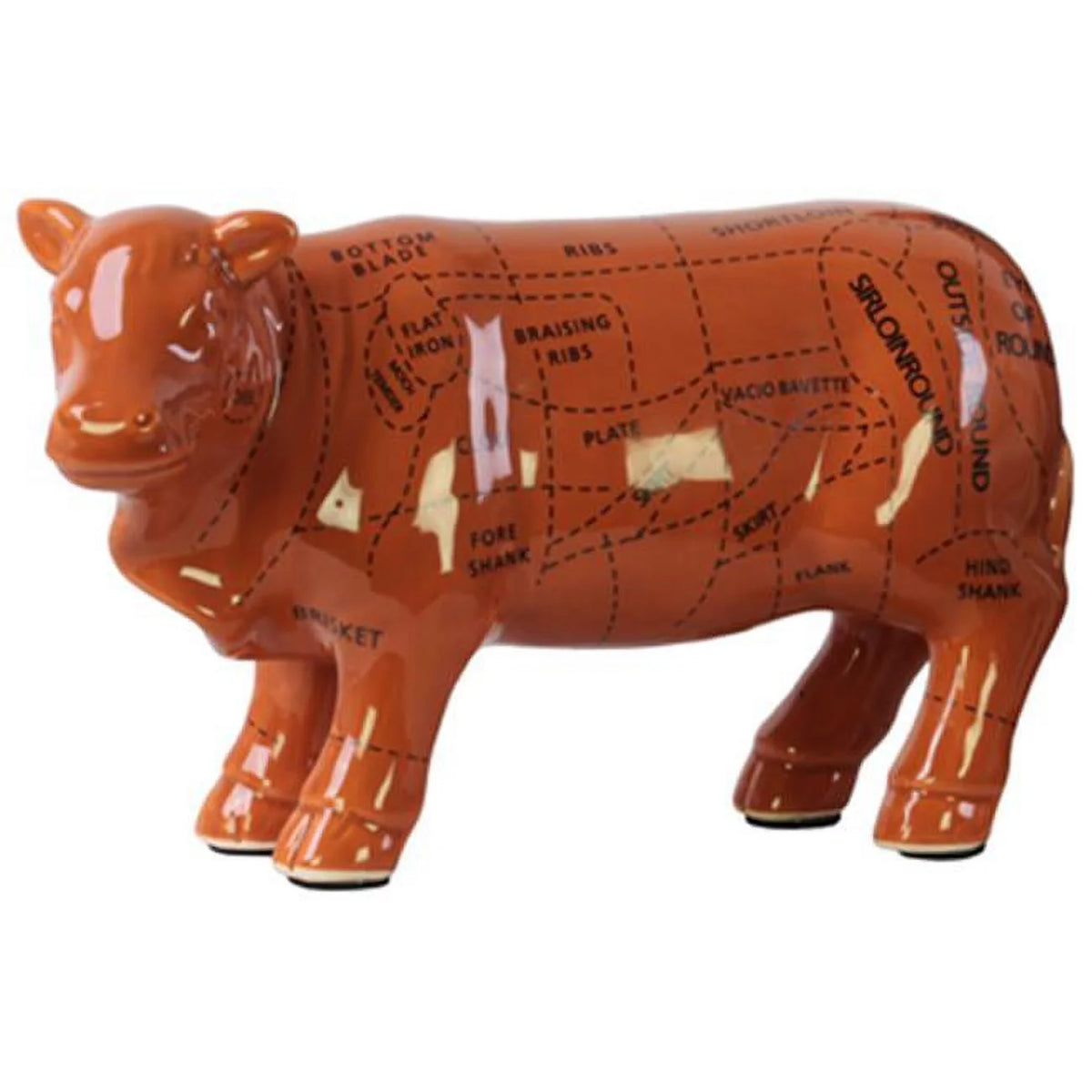 Ceramic Beef Cut Chart Figurine I282076
