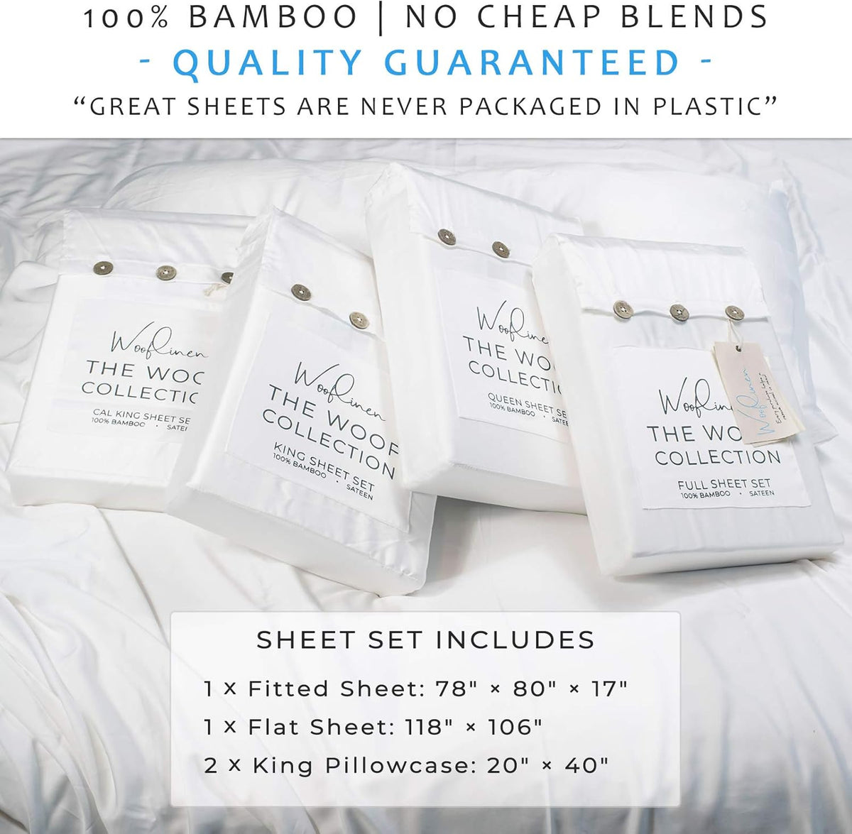 100% Bamboo 4pc Sheet Set (California King) M4304