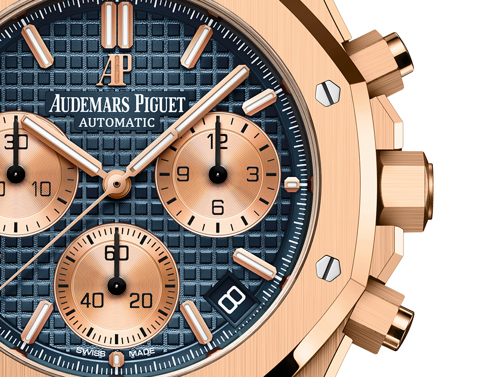 Pink Gold Blue Dial Chronograph 41mm K77801
