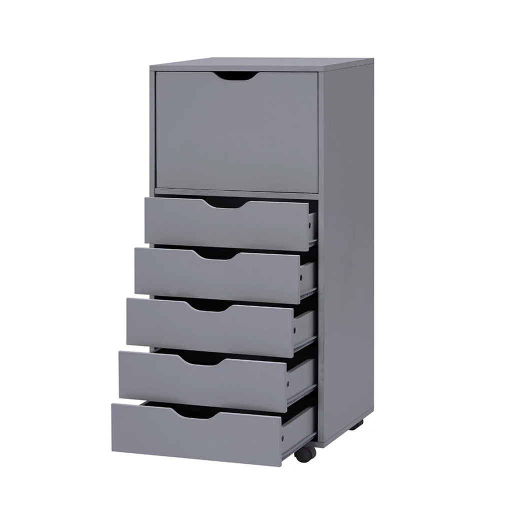 6 Drawer Gray Office Storage Cabinet R440292