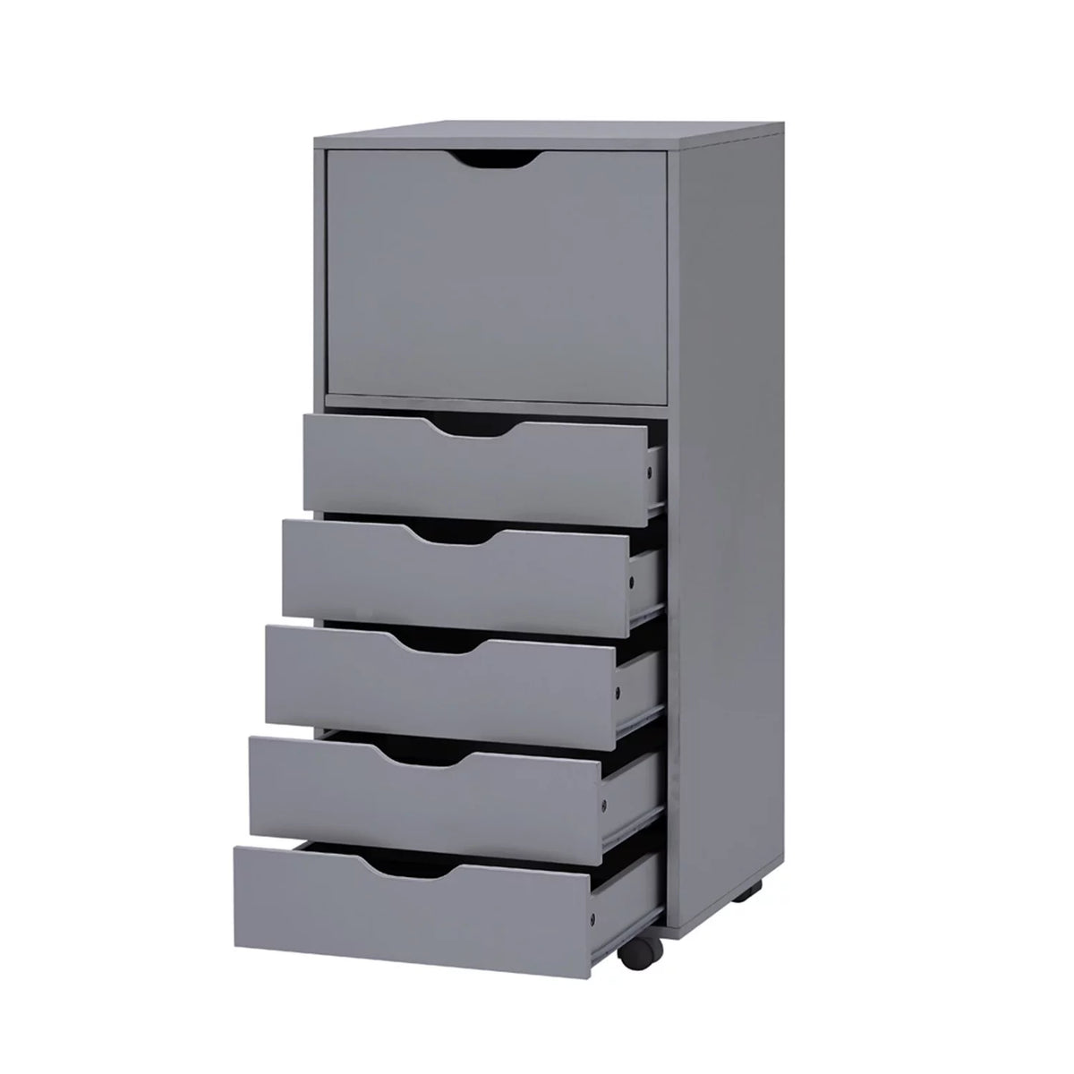 6 Drawer Gray Office Storage Cabinet R440292