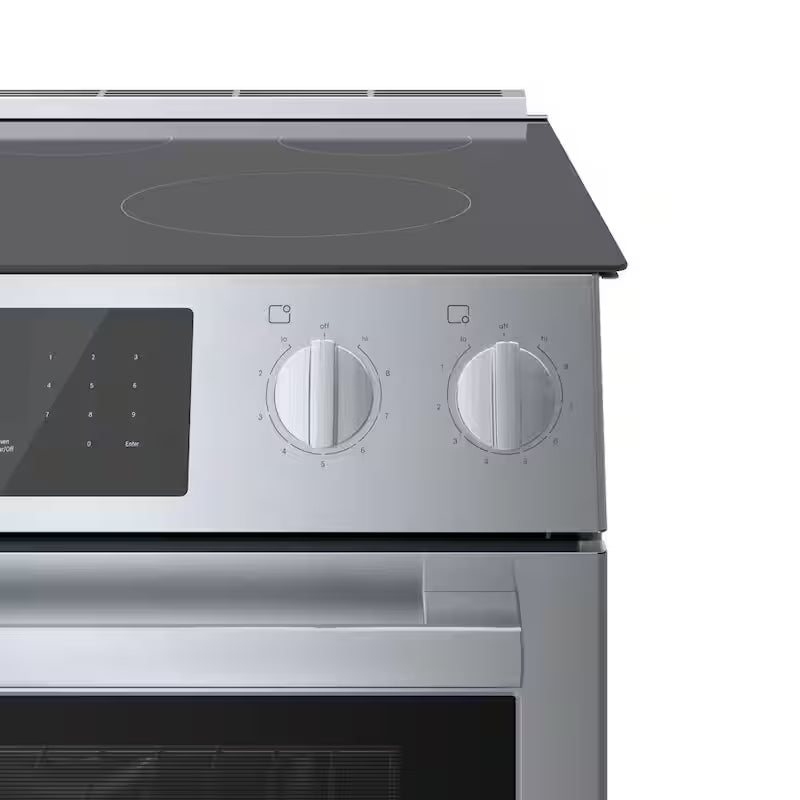 30 in. 4.6 cu. ft. Slide-In Electric Range with Self Cleaning Convection Oven in Stainless Steel D516453