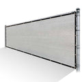 Grey Privacy Fence Screen HDPE Mesh Windscreen with Reinforced Grommets F8169