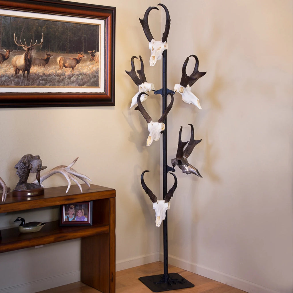 Black Trophy Tree Floor Display with 5 Mounting Brackets K230