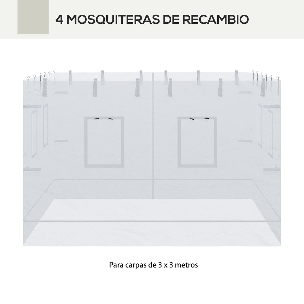 Set of 4 Mesh Screen Sidewalls L2819