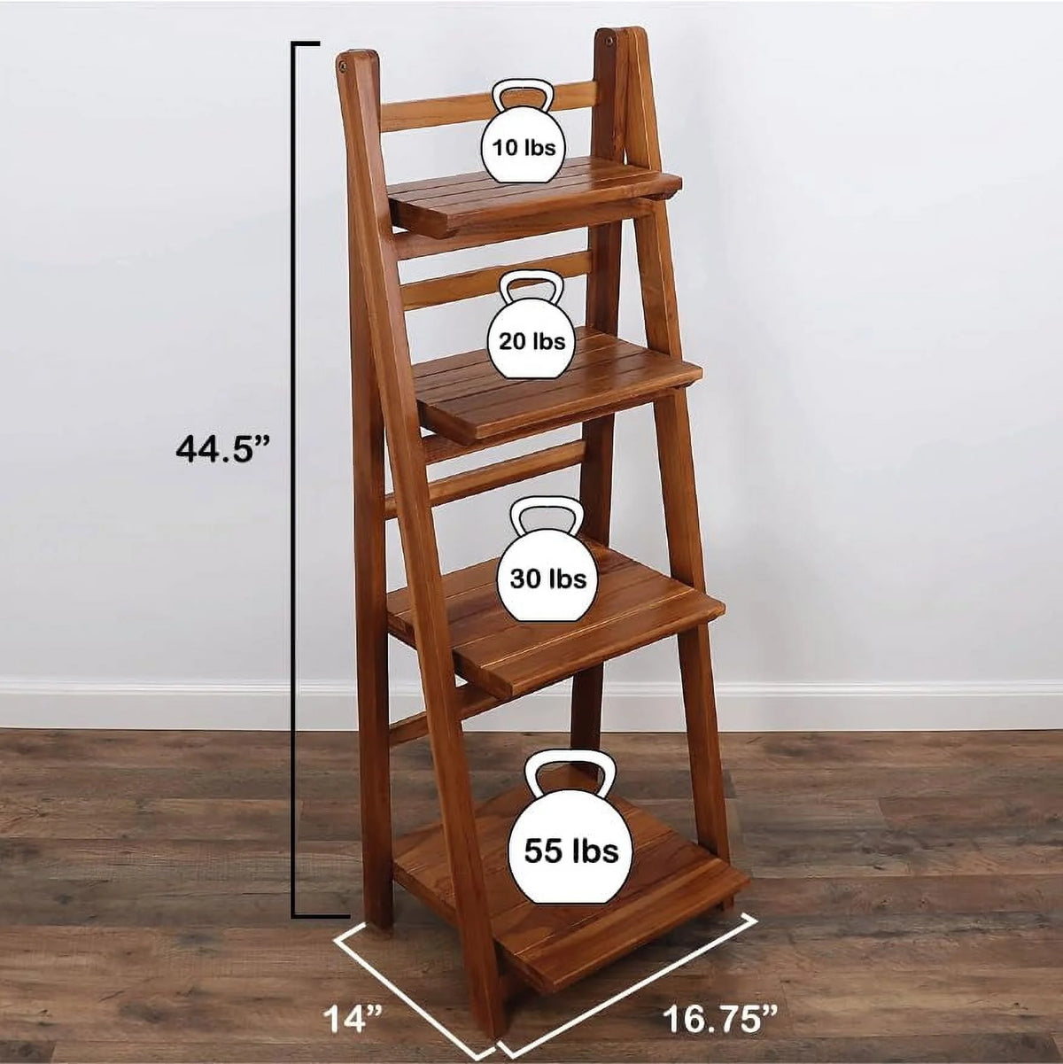 Teak Ladder Bookshelf C45215