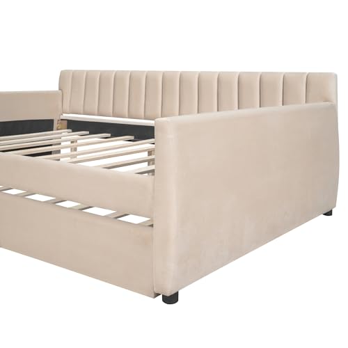 Twin Size Upholstered Daybed with Trundle L9111