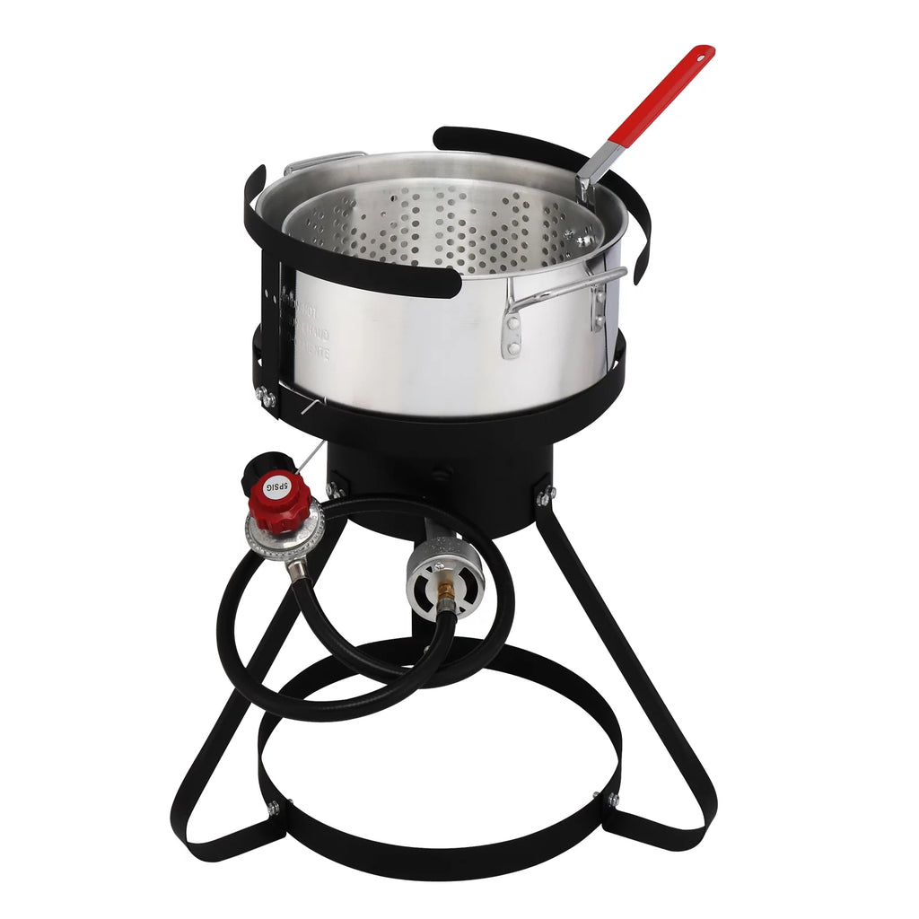 30QT Propane Outdoor Fryer 4 Piece Set 54000BTU S9684