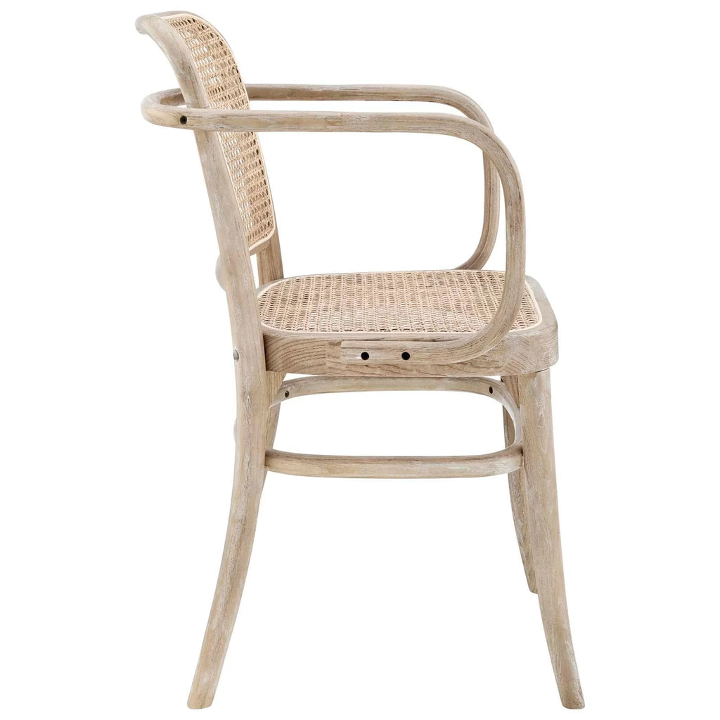 Cane Rattan Wicker Wooden Dining Chair J378