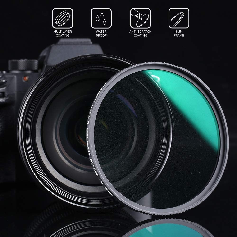 82mm Black Diffusion 1/8 Camera Lens Filter H5687