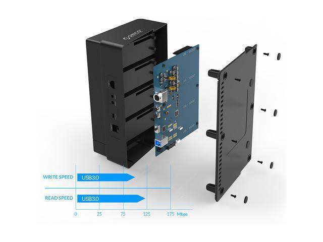 4 Bay USB 3.0 SATA Hard Drive Docking Station Black I396030
