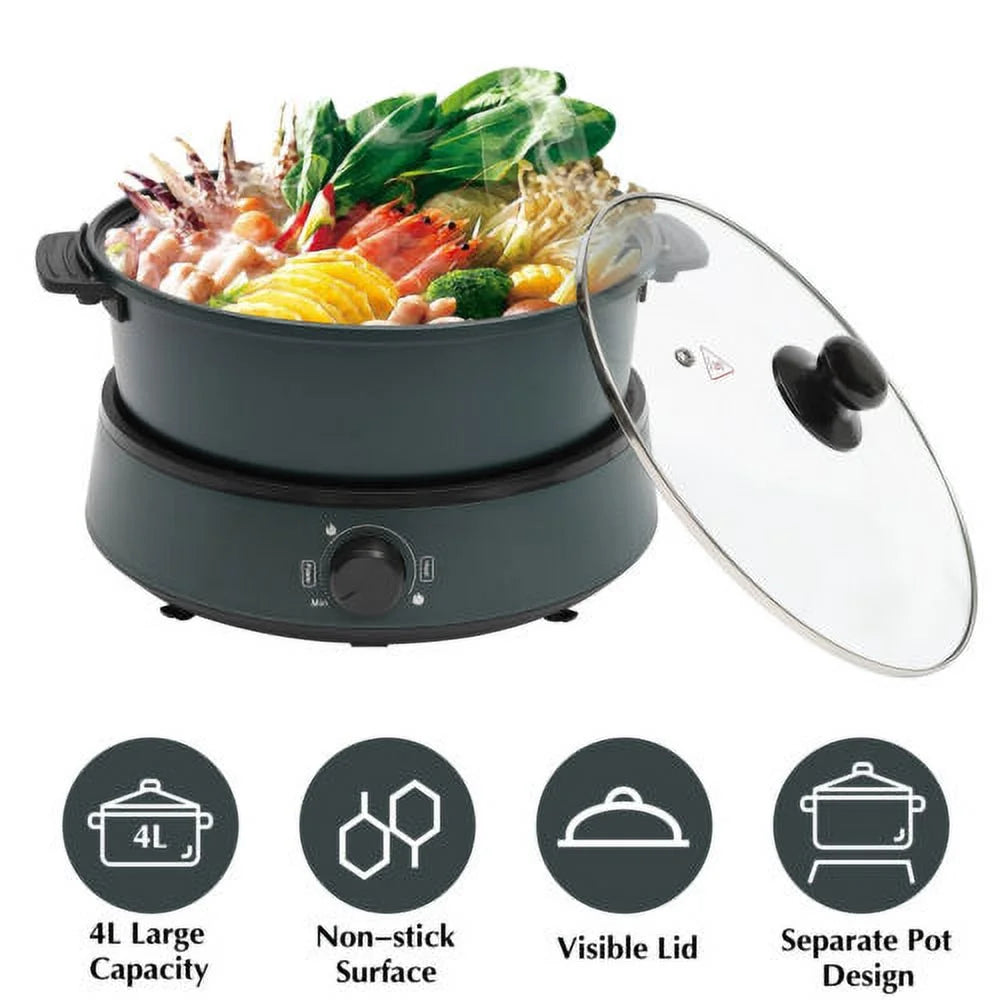 4 L 1350W Non Stick Electric Hot Pot J10944
