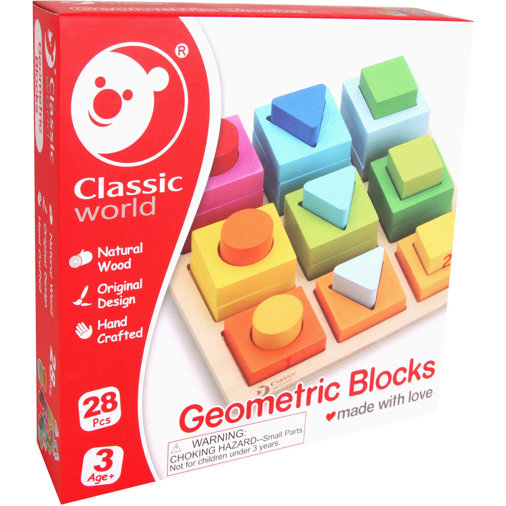 Wooden Geometric Blocks Set Y697058