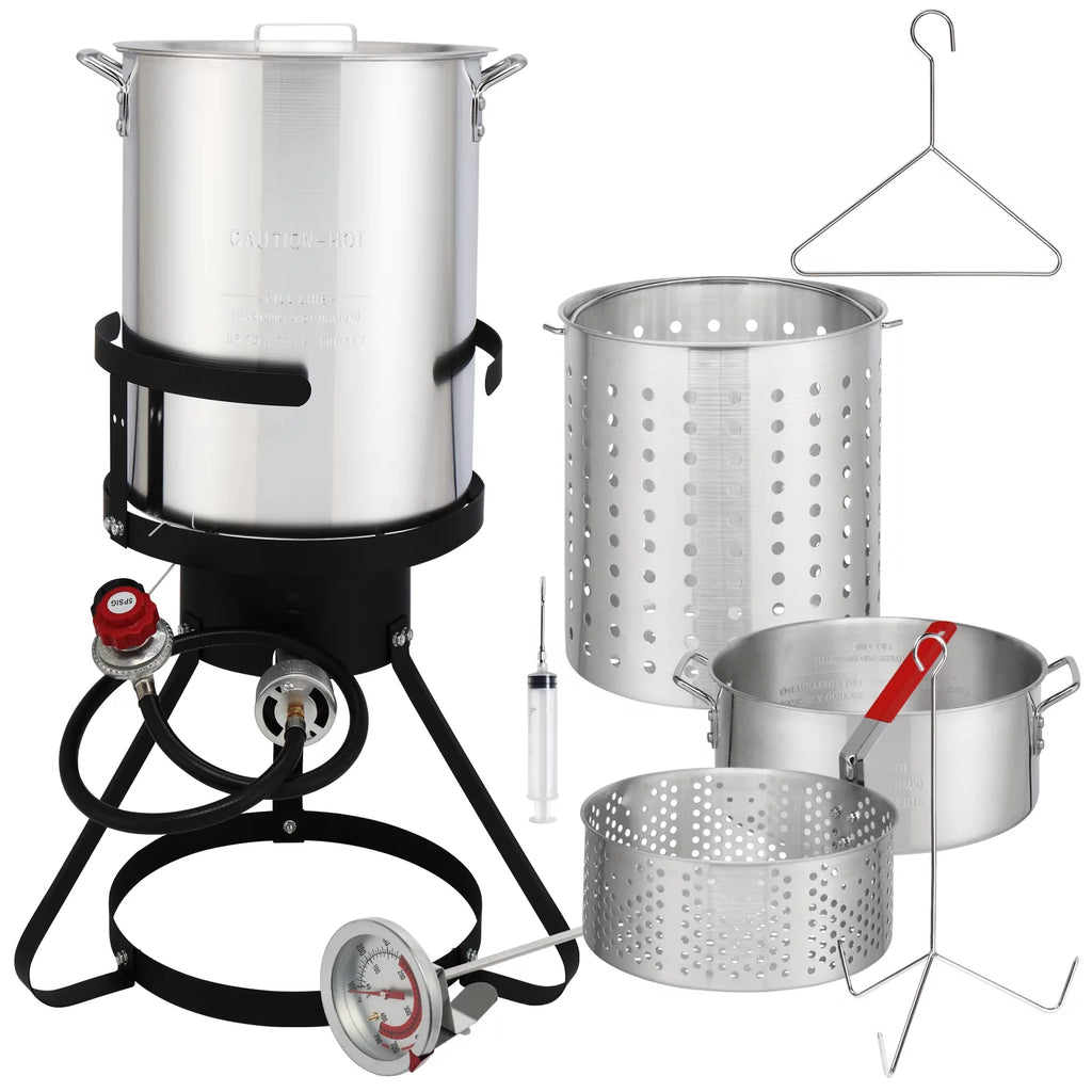 30QT Propane Outdoor Fryer 4 Piece Set 54000BTU S9684