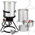 30QT Propane Outdoor Fryer 4 Piece Set 54000BTU S9684