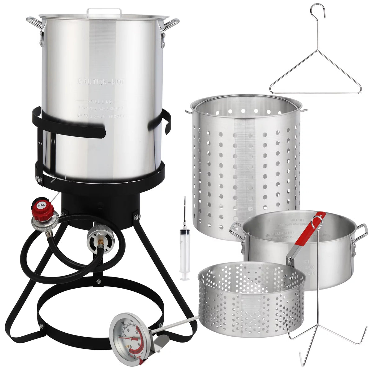 30QT Propane Outdoor Fryer 4 Piece Set 54000BTU S9684