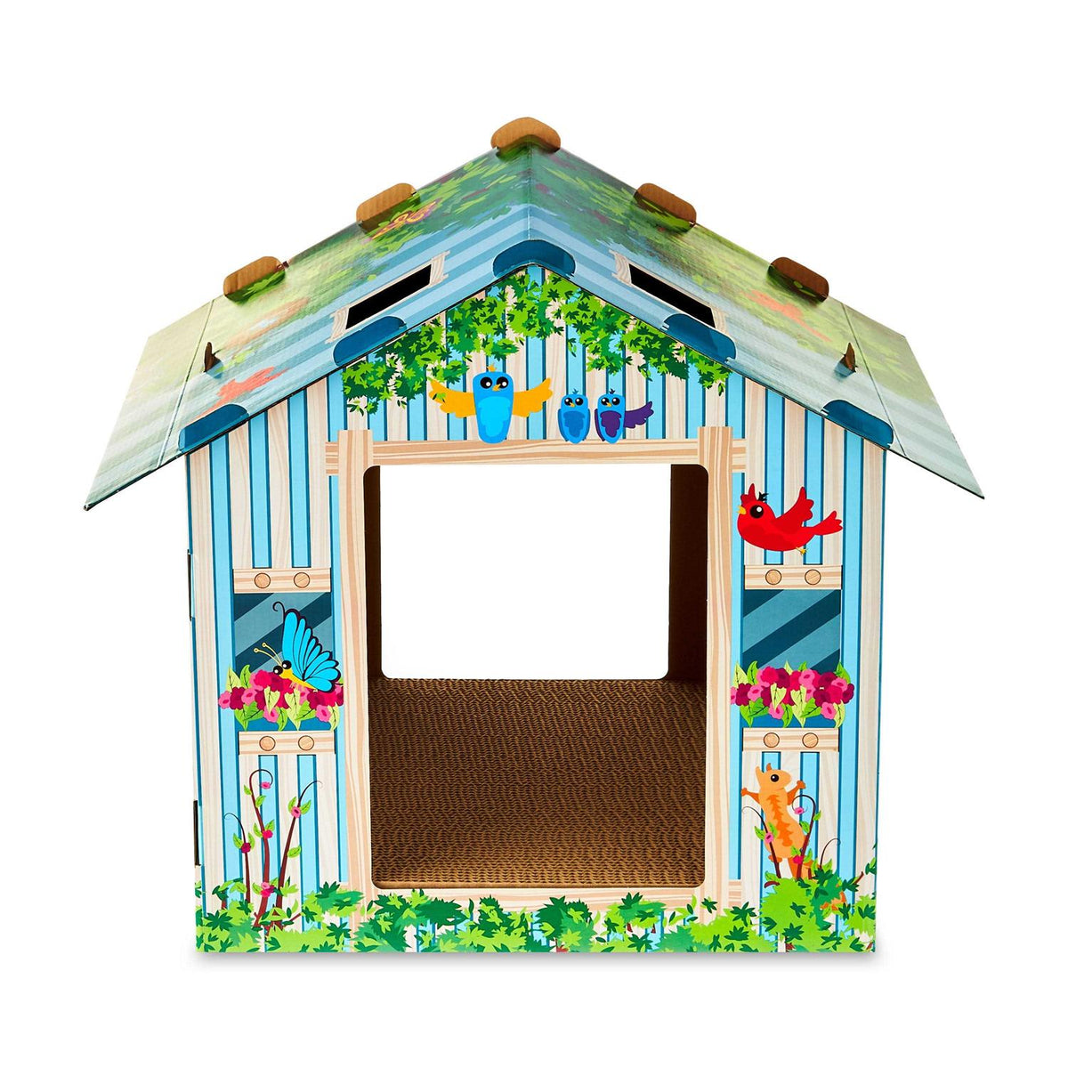 Corrugated Paper Cat Scratch House F501059