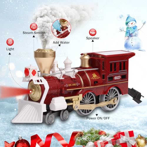 Christmas Train Set with Remote Control, Sounds, Lights and Smoke F15285