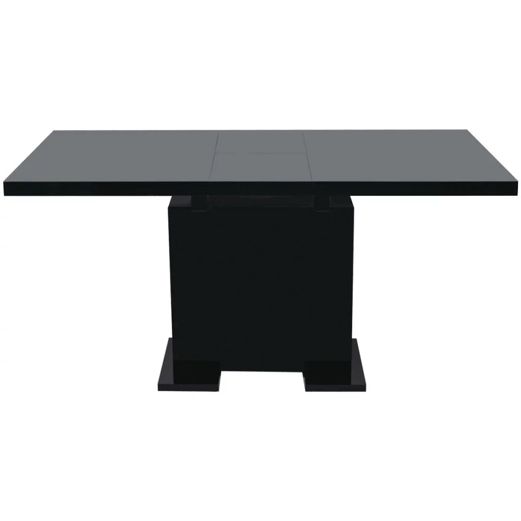 High Gloss Black Extendable Dining Table N82872