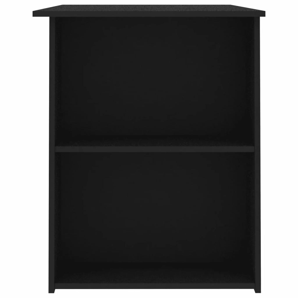 Black Computer Desk with Storage Shelves R463466