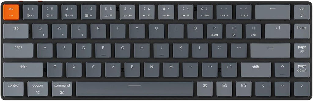 68 Keys Ultra-Slim Wireless Bluetooth/Wired Mechanical Keyboard with Low-Profile Gateron Mechanical Brown Switch, RGB LED Backlit R243