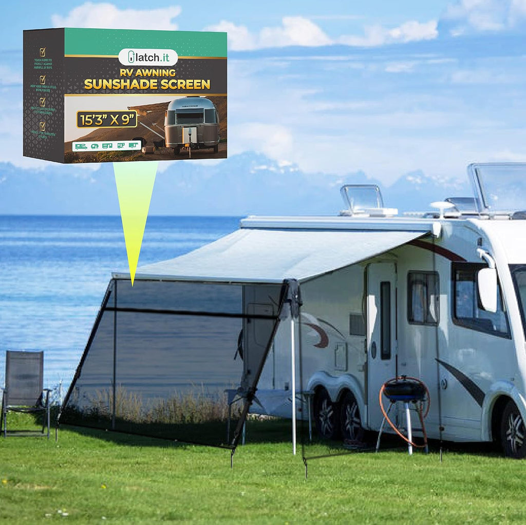 RV Awning Shade Screen 7x9 Mesh UV-Resistant M5996