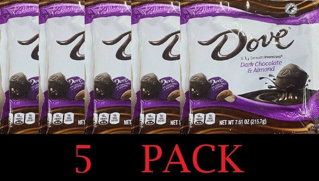 Dark Chocolate & Almond Candy Bag 7.61 Oz 5 Pack Y527439