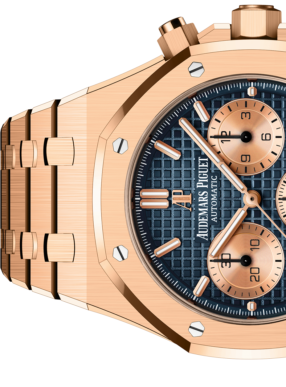 Pink Gold Blue Dial Chronograph 41mm K77801