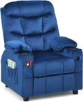 Blue Toddler Recliner Chair with Cup Holder F795193