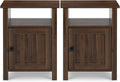 Set of 2 Wood Nightstand with Cabinet & Open Shelf N324310