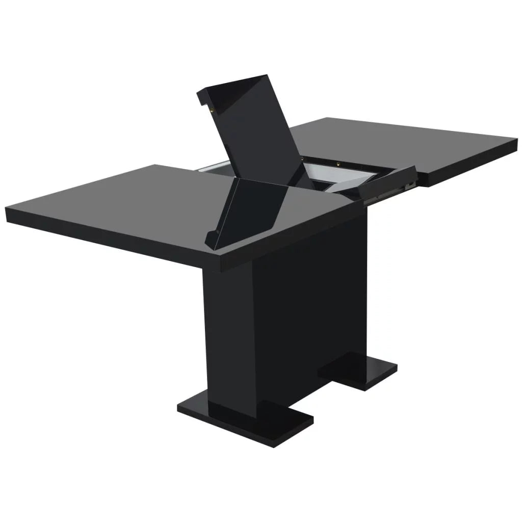 High Gloss Black Extendable Dining Table N82872