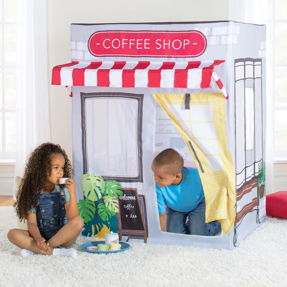 Kids' Coffee Shop Play Tent Indoor Playhouse E89779