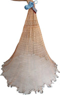 Handmade American Bait Cast Net with Real Lead Sinker Weights Radius 4ft Mesh Size 1/2inch 49 Feet Braided Hand line T644