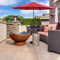 Red 9ft Waterproof Patio Umbrella with Tilt and Crank F413