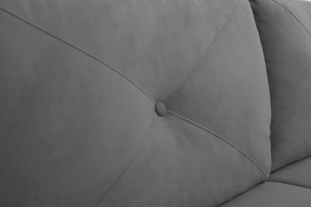 Dark Gray Fabric Sectional Sofa with Curved Arms U147370