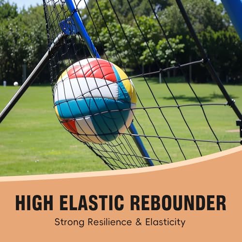 5 Angles Adjustable Volleyball Rebounder Net 7x4 Ft K4690