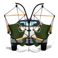 Hunter Green Hammock Trailer Hitch Stand with Wood Dowels Chair Combo M471