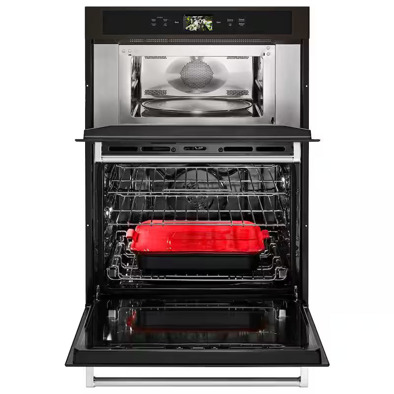 30 in. Electric Convection Wall Oven with Built-In Microwave in Black Stainless N2026