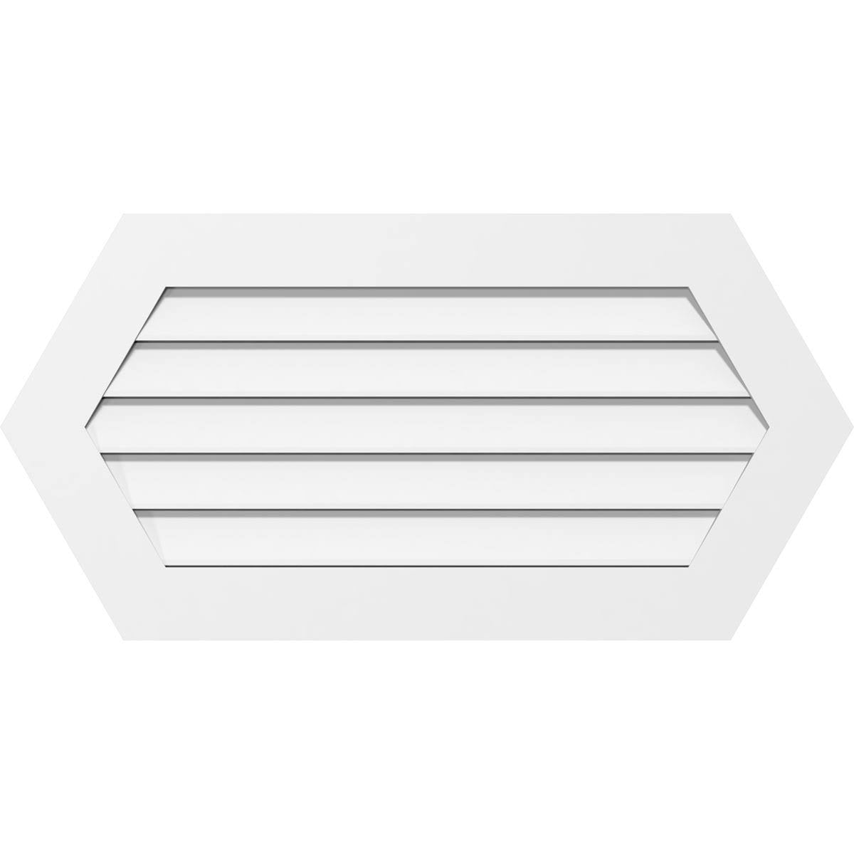 PVC Horizontal Peaked Gable Vent J2055
