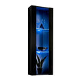 Black Wall Mounted Floating Bookcase Cabinet F987004