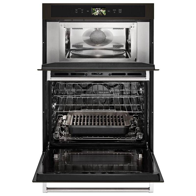 30 in. Electric Convection Wall Oven with Built-In Microwave in Black Stainless N2026