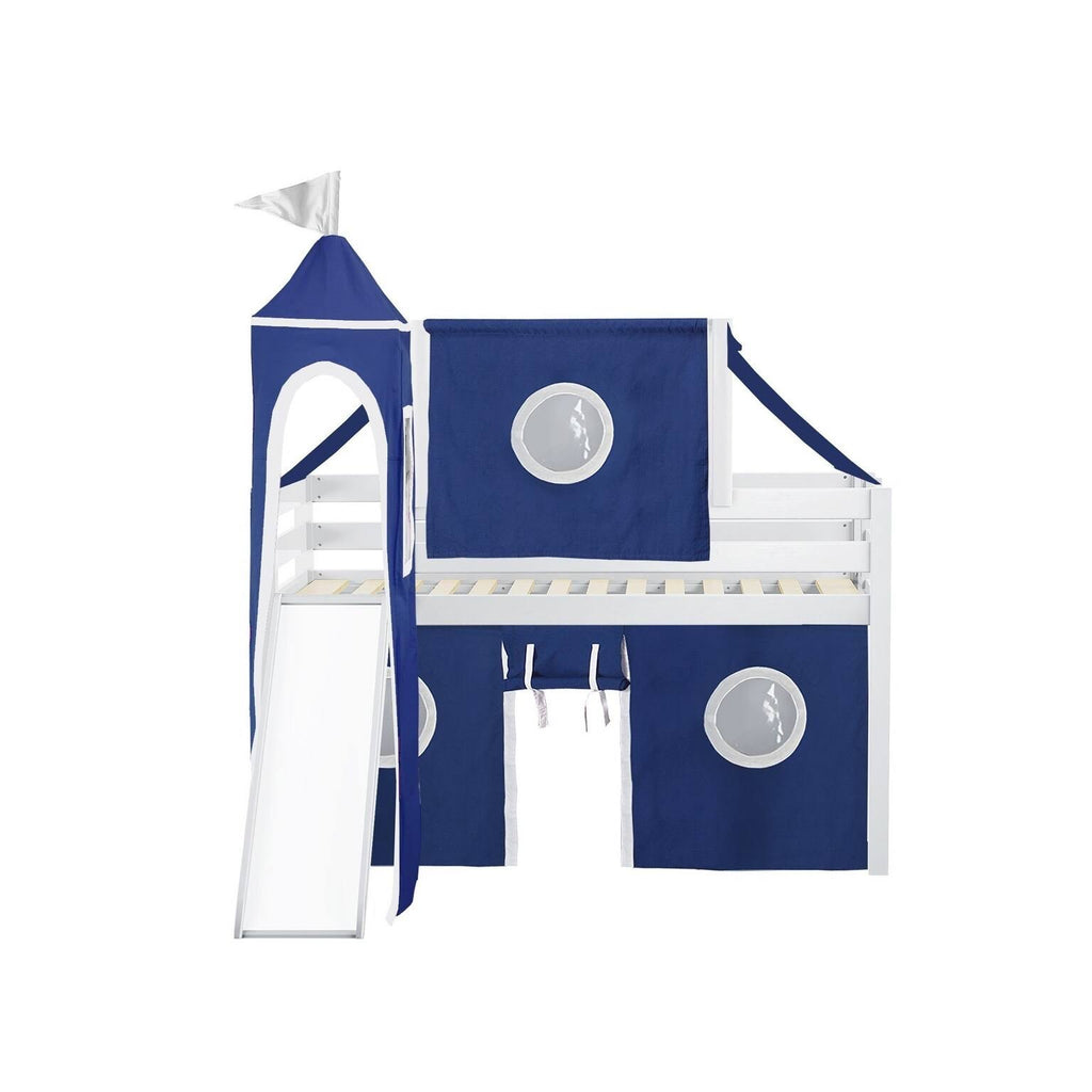Twin Bed with Slide and Tent C7587