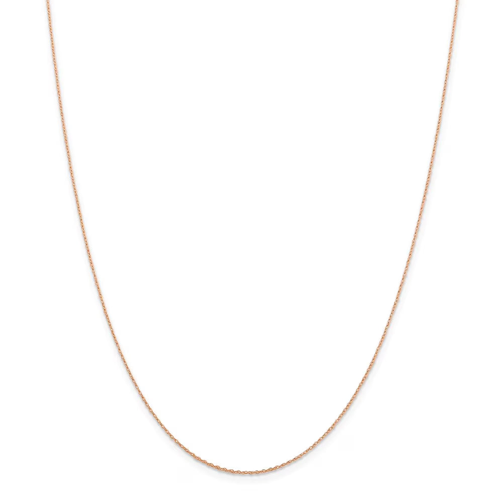 14kt Rose Gold Baby Rope Chain 16 inch Y106