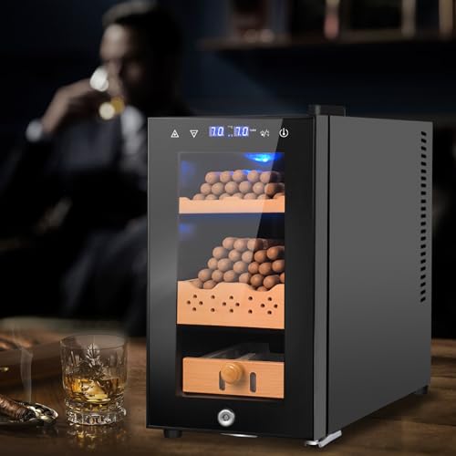 Electric Cigar Humidor 25L 200 Counts Thermostatic Cooler Cabinet S80763