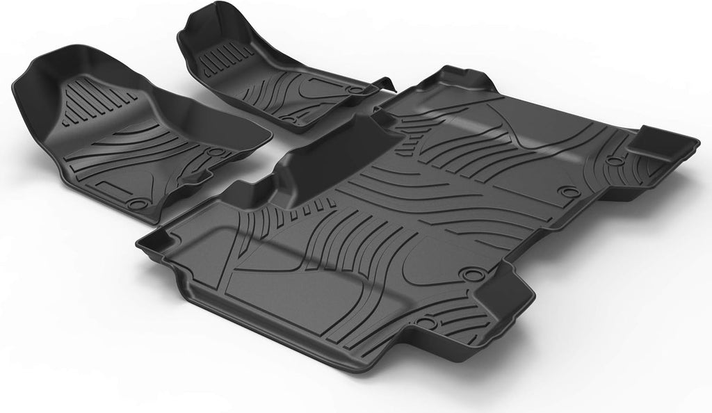 Black TPE Car Floor Mats Custom Full Set for Dodge Ram 1500 Crew Cab R792