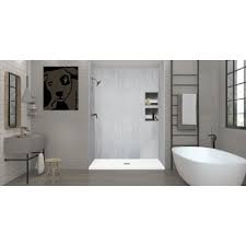 Cameo Single Threshold Shower Base with Center Drain Z5539