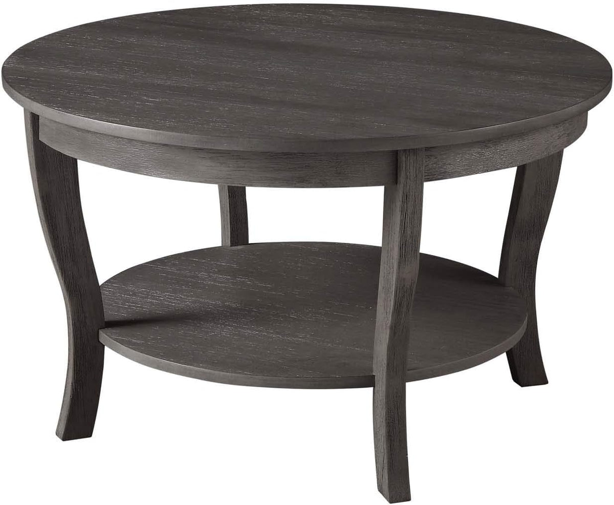 Round Coffee Table, Driftwood/White F737